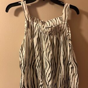 Zebra sleeveless blouse